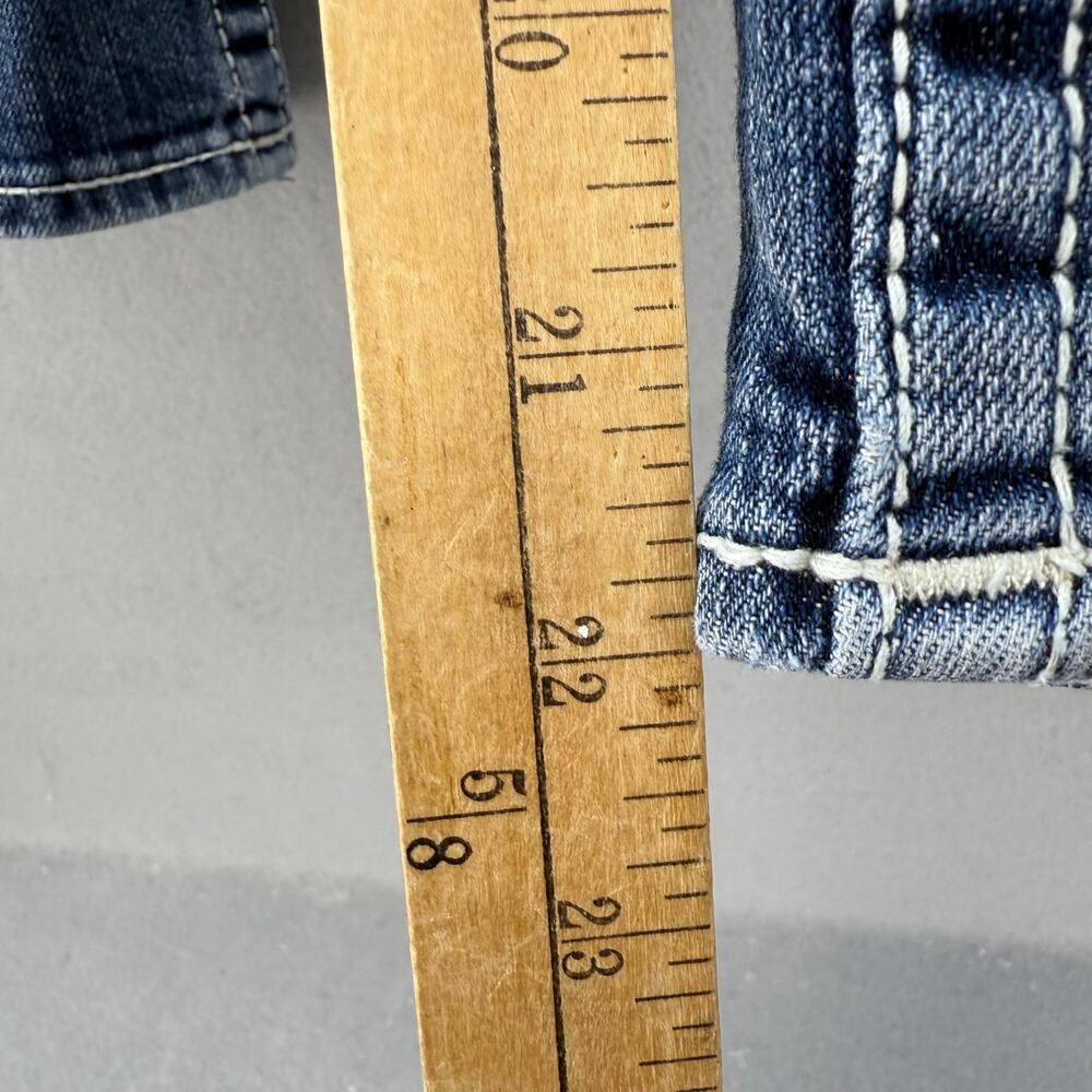 Vigoss Jeans Capri Women's 9/10X21 Blue The New York Capri Embellished Pockets - Picture 14 of 15